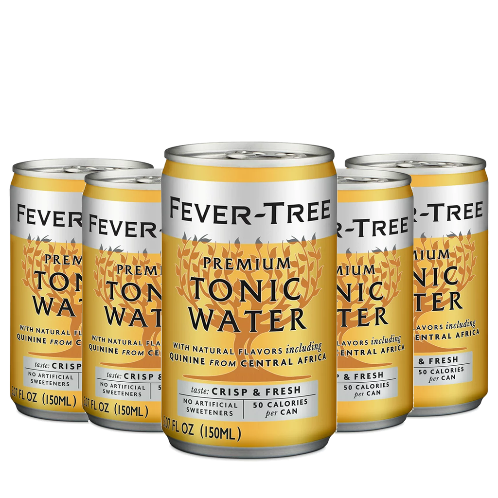 Fever Tree Premium Tonic Water - Premium Quality Mixer and Soda - Refreshing Beverage for Cocktails & Mocktails 150ml Can - GoDpsMusic