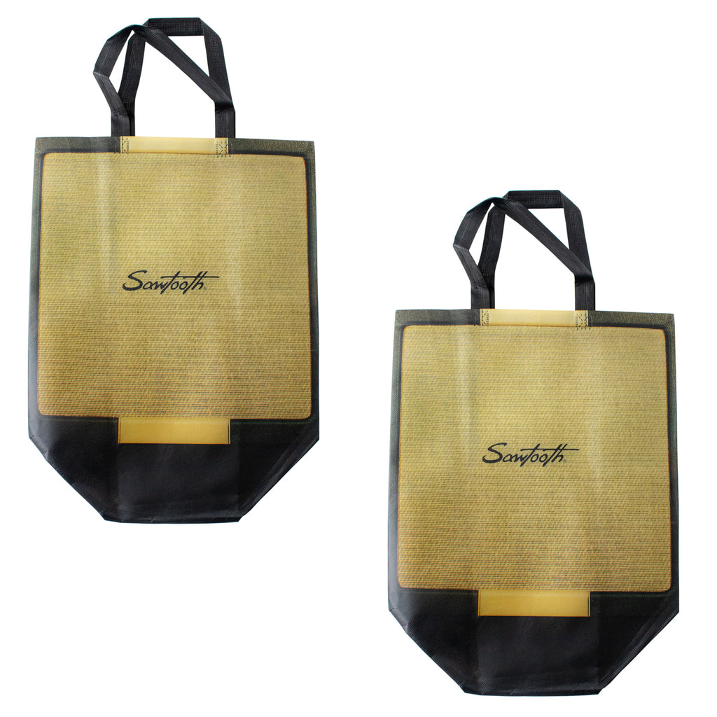 Sawtooth Amplifier Reusable Grocery Tote Bag Reinforced Handle (2-Pack) - GoDpsMusic