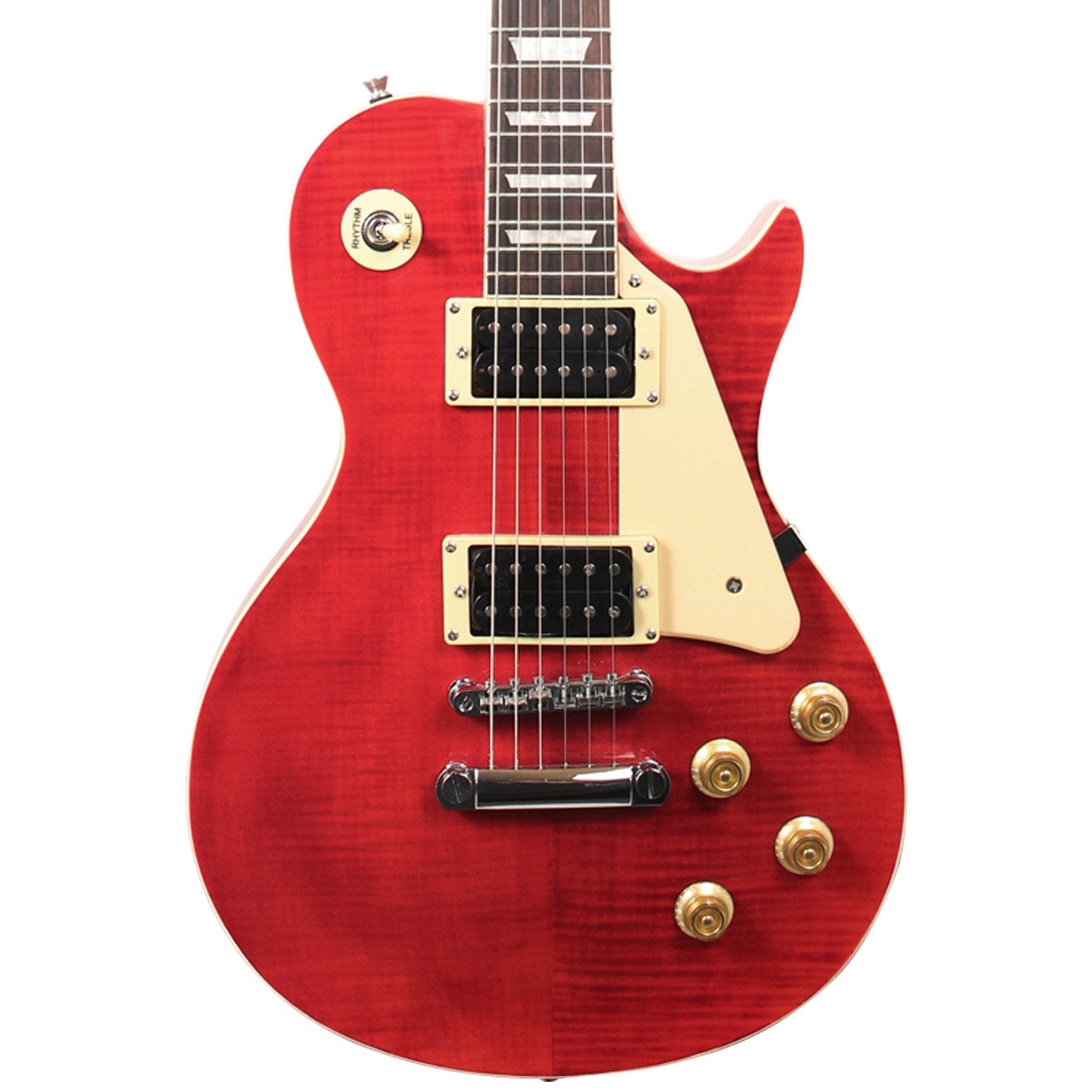 Sawtooth Heritage Series Flame Maple Top Electric Guitar, Cherry