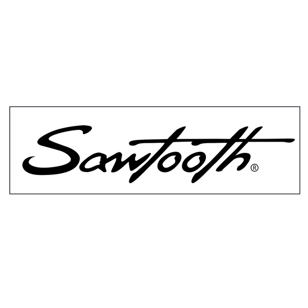 Sawtooth Bass Drum Sticker Decal Logo - Black - 13" x 3" - GoDpsMusic