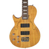 Sawtooth Americana Left-Handed Heritage Series Natural Spalted Maple 4-String 24 Fret Electric Bass Guitar w Fishman Fluence Pickups and Padded Gig Bag - GoDpsMusic