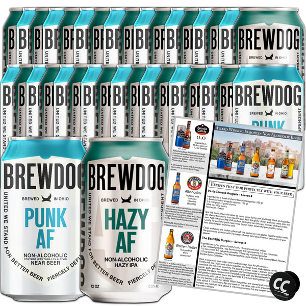 BrewDog 36 IPA Mixed Pack, Non-Alcoholic Pack | Includes Hazy, & Punk | 12oz Cans - GoDpsMusic