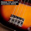 Sawtooth EP Series Electric Bass Guitar, Vintage Burst w/ Tortoise Pickguard - GoDpsMusic