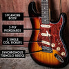 Sawtooth ES Series Left-Handed Electric Guitar Sunburst with Vanilla Cream Pickguard - GoDpsMusic