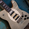 Sawtooth ET Hybrid Electric Guitar, Flame Maple Grass Stained Blue Jean, with Wilkinson Tremolo & ChromaCast Pro Series Gig Bag - GoDpsMusic