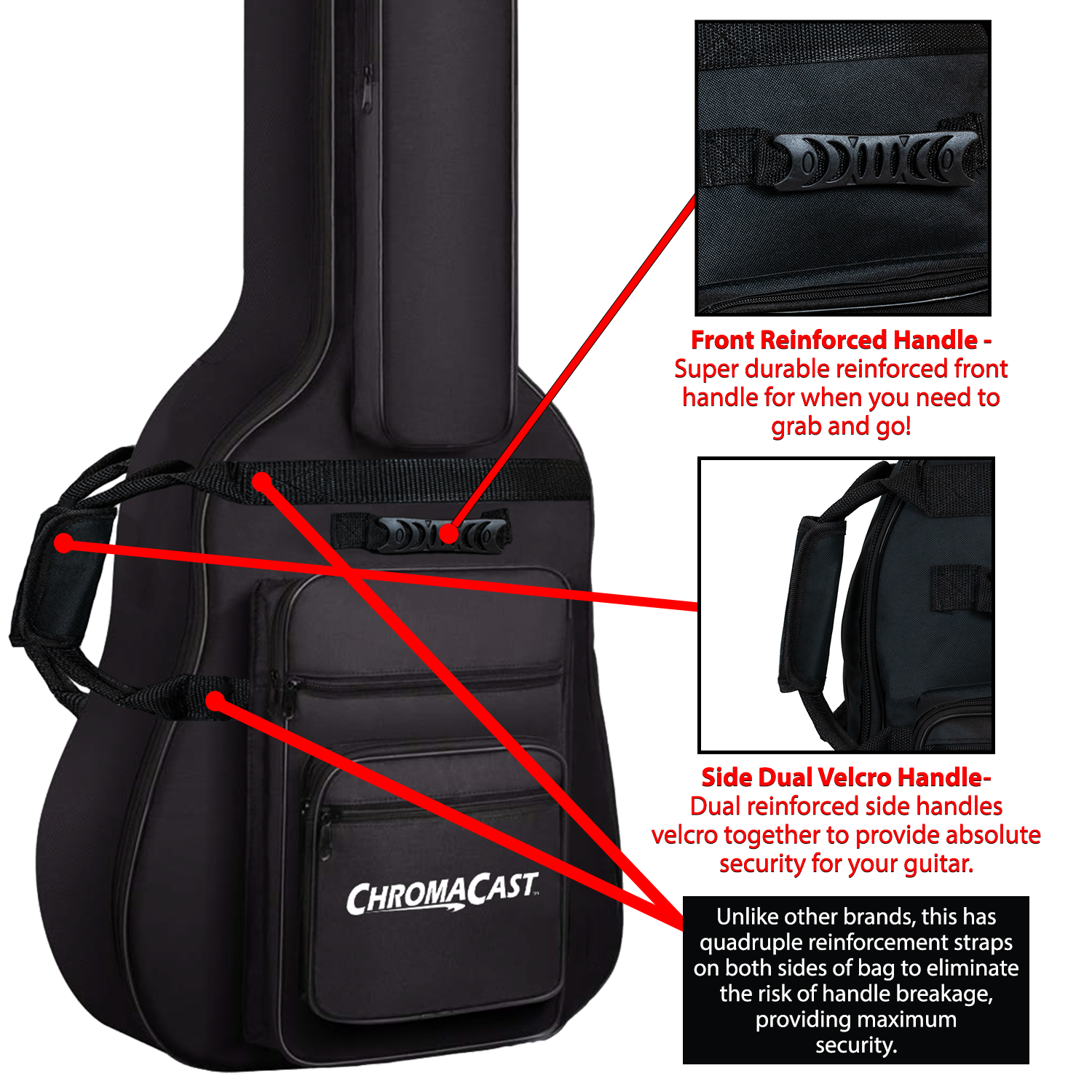 ChromaCast Acoustic Bass Padded Gig Bag GoDpsMusic