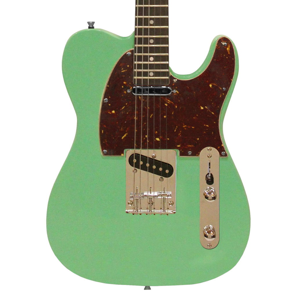 Sawtooth ET Series Electric Guitar, Surf Green with Tortoise Pickguard - GoDpsMusic