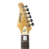 Sawtooth Left-Handed ES Hybrid Electric Guitar, Natural Flame Maple, with Wilkinson Tremolo & ChromaCast Pro Series Gig Bag - GoDpsMusic