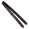 Sawtooth Red Diamond 2” Wide Leather Guitar Strap Hand Crafted in the U.S.A. - GoDpsMusic