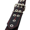 Sawtooth Red Diamond 2” Wide Leather Guitar Strap Hand Crafted in the U.S.A. - GoDpsMusic