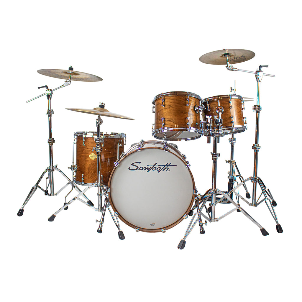 Sawtooth Hickory Series 20" Bass Drum, 4pc shell Pack, Natural Gloss - GoDpsMusic