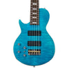 Sawtooth Americana Heritage Series Left Handed Cali Blue Flame 5-String 24 Fret Electric Bass Guitar w Fishman Fluence Pickups and Padded Gig Bag - GoDpsMusic
