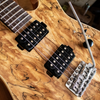 Sawtooth Natural Series Left-Handed Spalted Maple 24 Fret Electric Guitar w Humbucker Pickups - GoDpsMusic