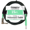 ChromaCast Pro Series Instrument Cable, Straight - Angle, Surf Green, 15 feet - GoDpsMusic