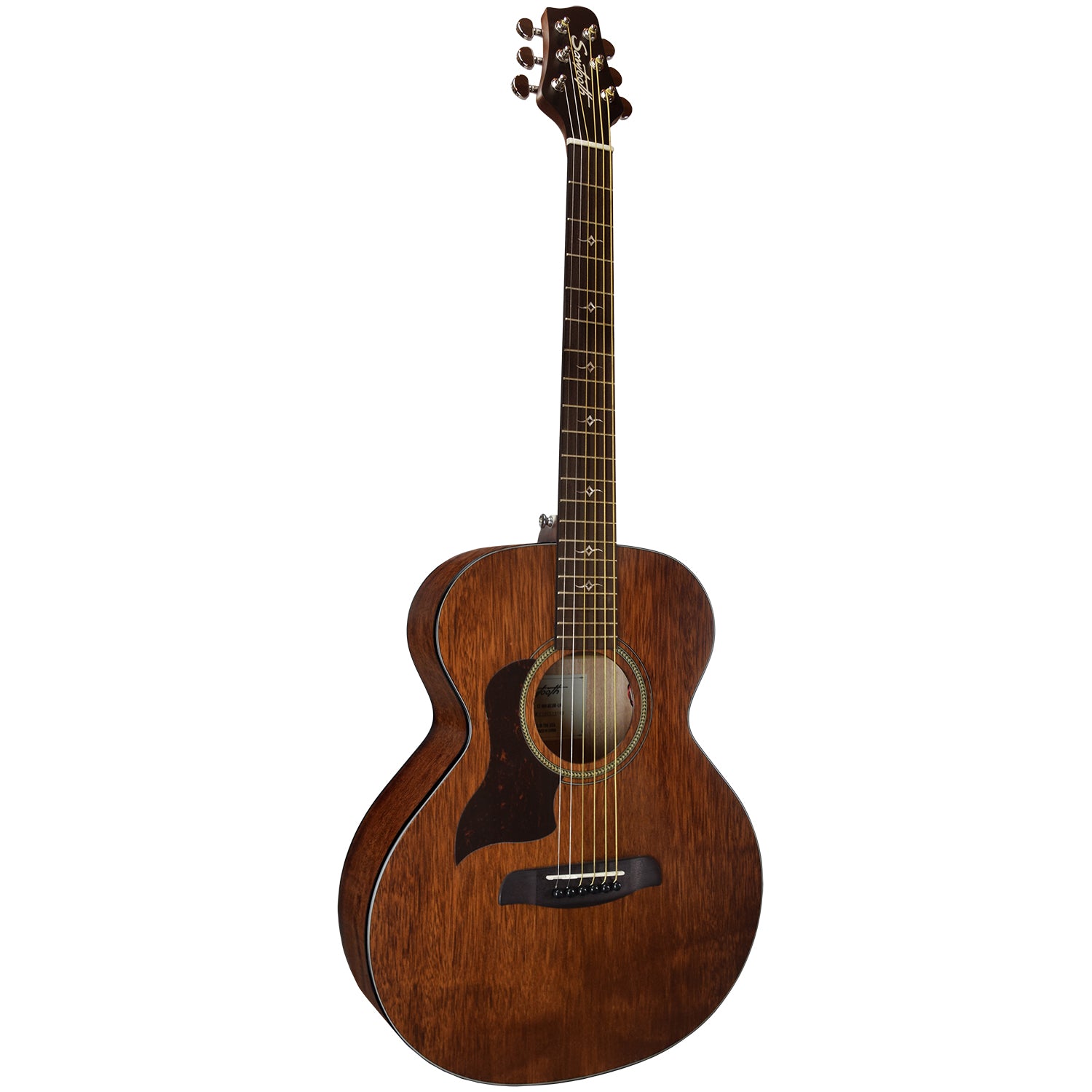 Sawtooth Mahogany Series Left-Handed Solid Mahogany Top Acoustic-Electric  Mini Jumbo Guitar